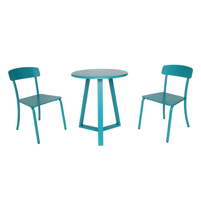 Wrought Studio Turrella Round 2 Person Outdoor Dining Set & Reviews